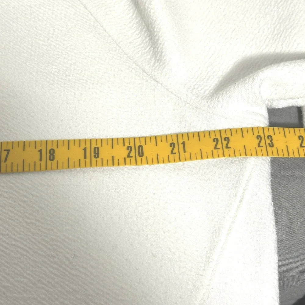 Akini White Textured Pullover Hoodie Long Sleeve‎ Casual Athleisure Women Small